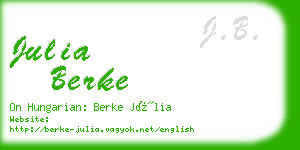julia berke business card